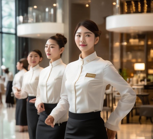 济南酒店餐饮服务员工作服，专业风采，品质服务
